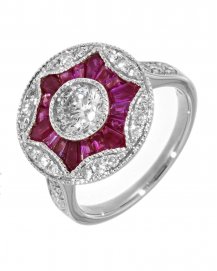 COLORED STONE DIAMOND RING (TR3481)